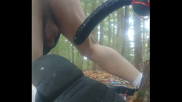 Love Fucking My Big Hard Dildo In The Woods At Work thumbnail