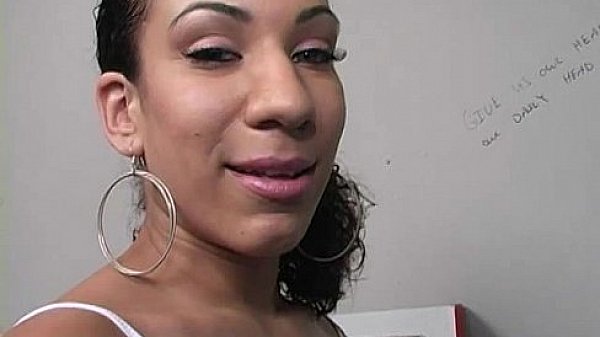 Ebony Slut Swallows Cum Sucking Cardboard Box Gloryhole Dick 1 thumbnail