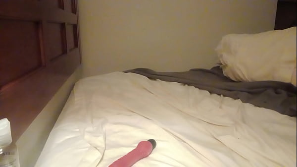 Trans Woman Plays With Toy While Cuffed thumbnail