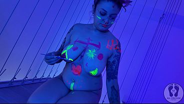 4k Striptease Twerk Avatar Light Effect Rgb Body Painting thumbnail