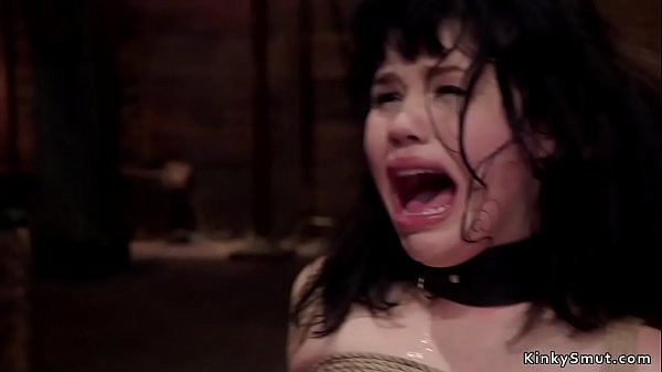 Nonton Tied Brunette Petite Trainee Slave Riding Sybian And Getting Deep Throat Fucked By Master thumbnail