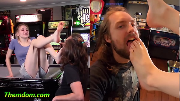 Arcade Foot Slave Licks Rose Carter's Feet thumbnail