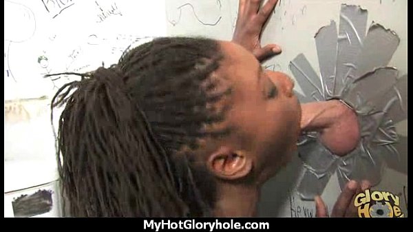 Natural cute black teen tries out gloryhole 12