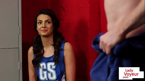 Euro femdom instructing tugging submissive 