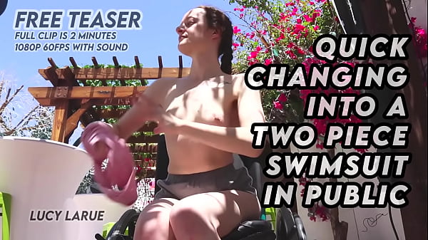 Quick Changing Into A Two Piece Swimsuit In Public thumbnail