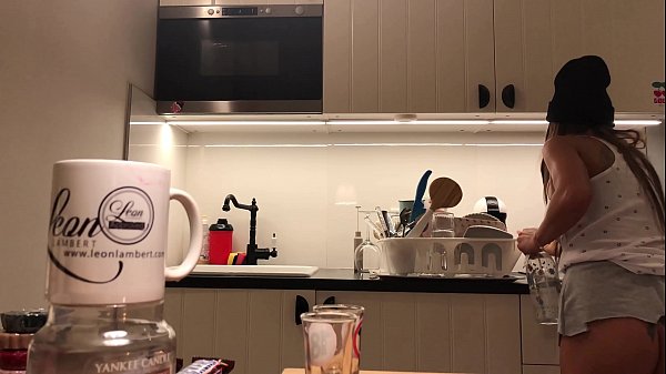 Play MP4 - Round Ass Big Tits Tight Pussy Amateur Young Brunette Slut is on Voyeur Cam at Home without Panties