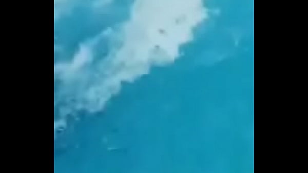 big titty bbw jumps into pool