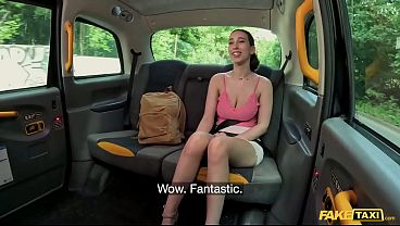 Cutey with incredible big natural tits cheating with taxi driver - Fake Taxi 