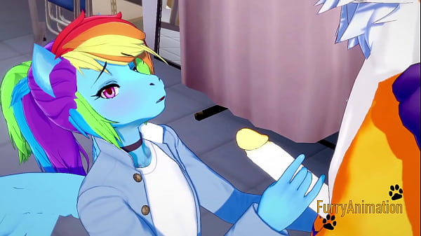 Digimon my little pony Yaoi - Renamon and Rainbow Dash 
