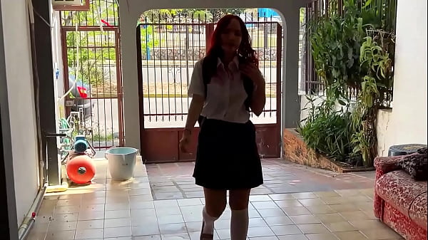 STEPDAD WAITED FOR HIS STEPDAUGHTER AT HOME TO FUCK HER AFTER SCHOOL 