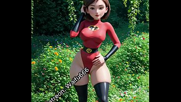 Elastic Girl de los Increibles bailando 