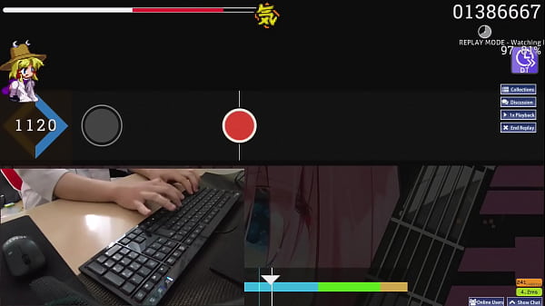 PlusPearPi plays_osu taiko very well withhis handjob
