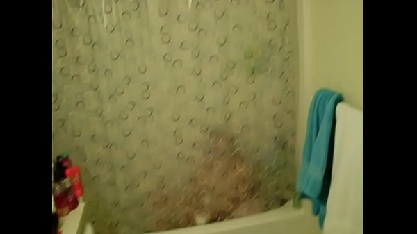 Vintage vid I caught in 2009 of wife blasting her pussy with showerhead on hidden cam 