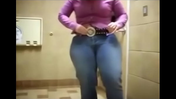 Amazing Big White Ass! In the Bathroom 