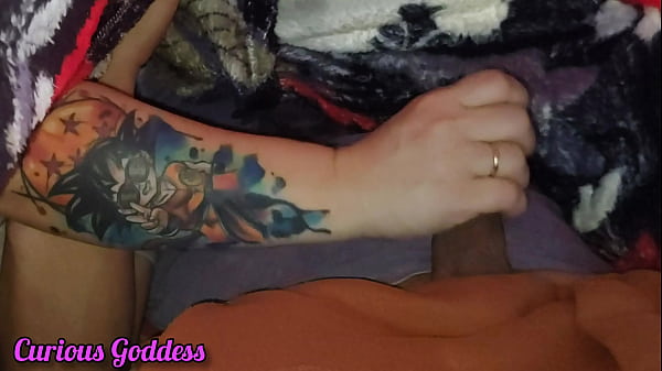 Curious Goddess - Hot Milf Masturbating Her Lover Under The Blanket thumbnail