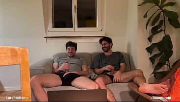 Play MP4 - My straight friend wanking my cock for the first time