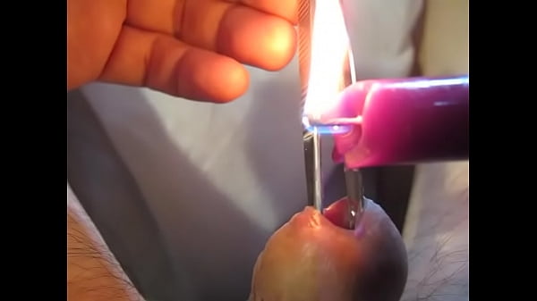 Urethra in hot purple wax 