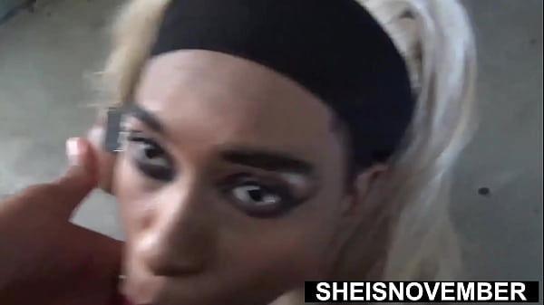 Step Sister Eating My Cum In Public After I Drain Balls In Her Mouth, Hot In Lingerie, Busty Young American Blonde Ebony Sheisnovember Kneeling Sucking Step Brother Penis Point Of View, Cleavage Exposed By Msnovember thumbnail