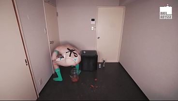 Deviant Jock Axel Abysse Stuffs Huge Amount Of Food In His Prolapsed Asshole