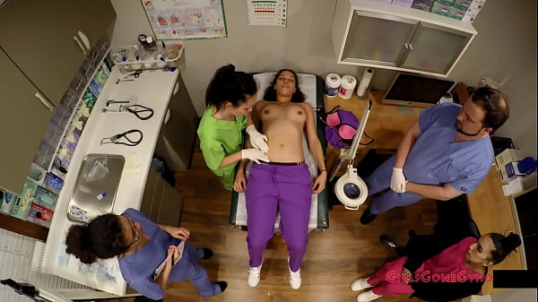 Cna interna reina lenna lux angelica cruz preform first experience medically checking patients while instructor nurse lilith rose and doctor tampa look on to assess what the new nurses have learned during their classes #socialawarenessporn 