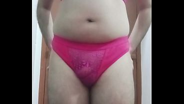 Indian Gay Crossdresser Gaurisissy bdsm xxx hard sex in pink honeymoon lingerie 