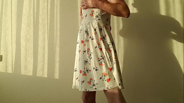 Play MP4 - Crossdresser wears Summerdress and Pink Lingerie&period;