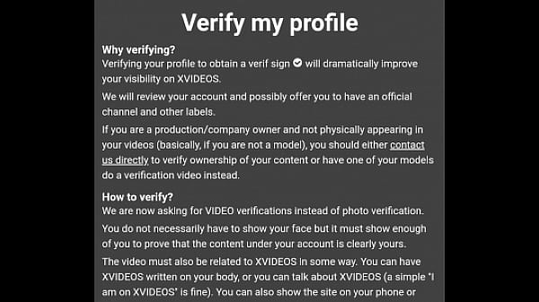 Verification video