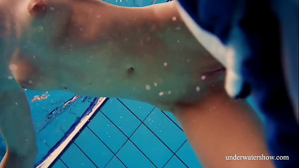 Russian hottest girl blonde small tits Avenna swimming 