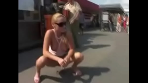 Blonde Pee In Street thumbnail