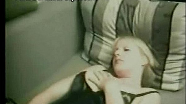 Sexy Blonde Lady In Black Lingerie Masturbating thumbnail