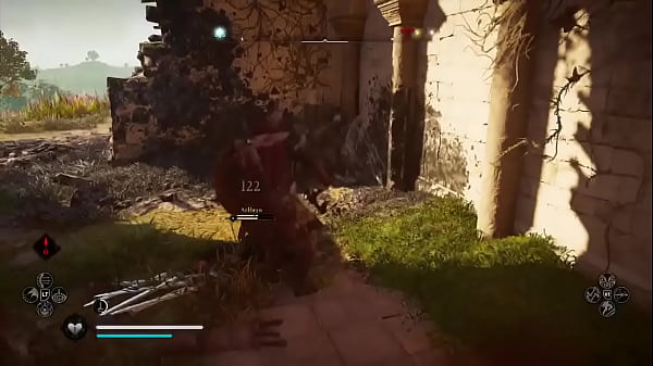 viking destroys nun with his weapon 