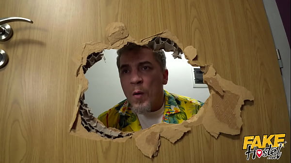 Fake Hostel - Happy Russian teen tries out her new fucking machine, anal sex, squirts, climaxing with a plastic cock filling one hole while a real cock fills the other finishing with ass creampie 