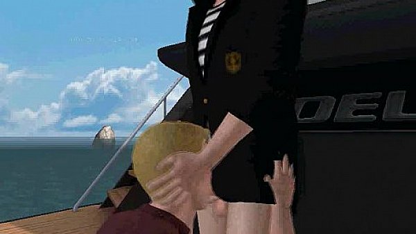 3D cartoon hunk sucks cock and gets fucked on a boat 
