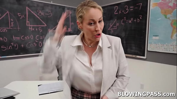 Teacher Ryan Keely Gets Bored Waiting For The Meeting.she Teased Her Student,shows Him Her Big Tits Before Sucking And Deepthroating His Big Cock. thumbnail