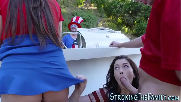 Taboo Stepmilf Facialized After Blowjob At Stepfamily Bbq In Hd thumbnail