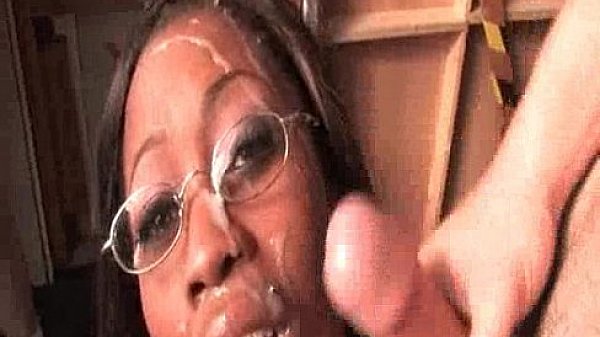 Multiple white loads on black babe 