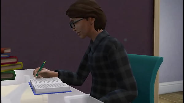 Madrastra madura y  caliente  le chupa la enorme verga a su hijo nerd y terminan follando 