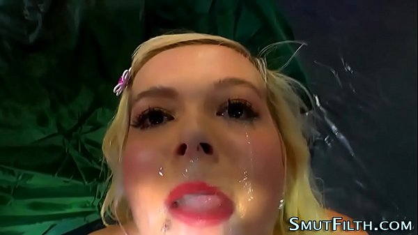Euro slut spunk faced 