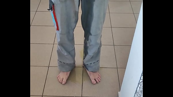 Peeing in kitchen