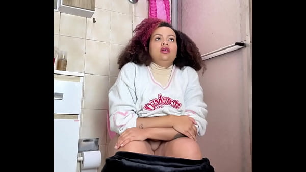 Chubby Girl Can't Stop Farting In Toilet With Belly Ache thumbnail