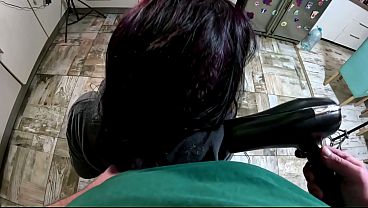 Nonton Bathrobe Milf Hair Drying And Brushing Blowjob With Cum In My Hair thumbnail