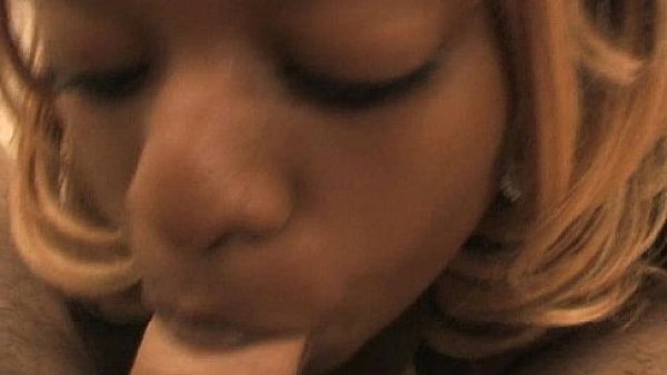 Slutty Ebony Teen Babe Getting Her Tits Cum Covered After Hot Blowjob thumbnail