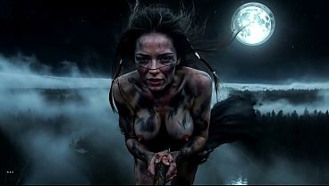 Nonton [ai-generated] Naked Lesbian Witches Orgy Forest Bonfire Dirty Ash Covered Bodies, Heavy Bouncing Tits & Future Rave Sabbat thumbnail