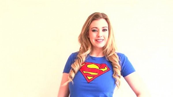 Hot Blonde Babe Having Fun Stripping thumbnail