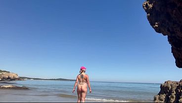 Sexo en la playa con mi moreno