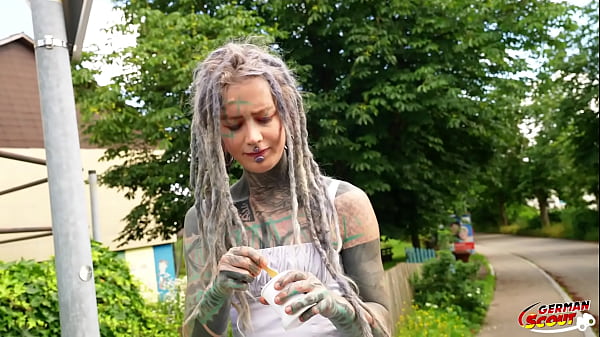 Nonton German Scout - Split Tongue Tattoo Star Anuskatzz At Rough Anal Sex Casting thumbnail