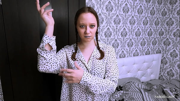 Wednesday cosplays as a cum hungry sucks and gets facialed taboo 