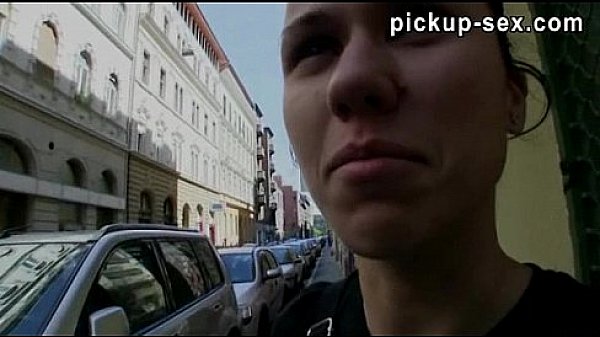 Amateur brunette Eurobabe Denise Sky fucked with stranger 