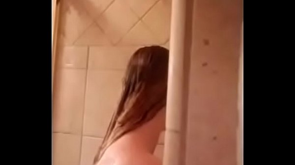 Showering teen girl recording for her boyfriend 