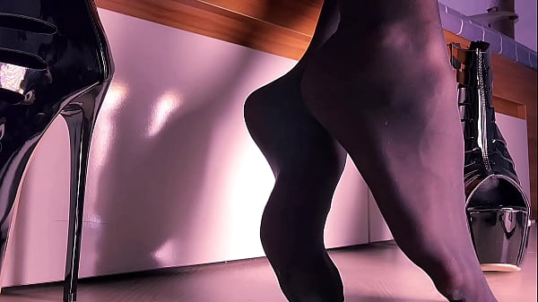 Nylon Feet High Heels